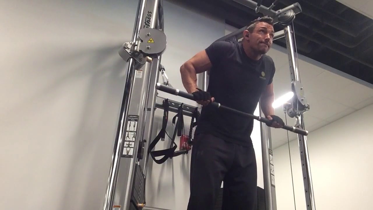 Triceps cable bar push down YouTube