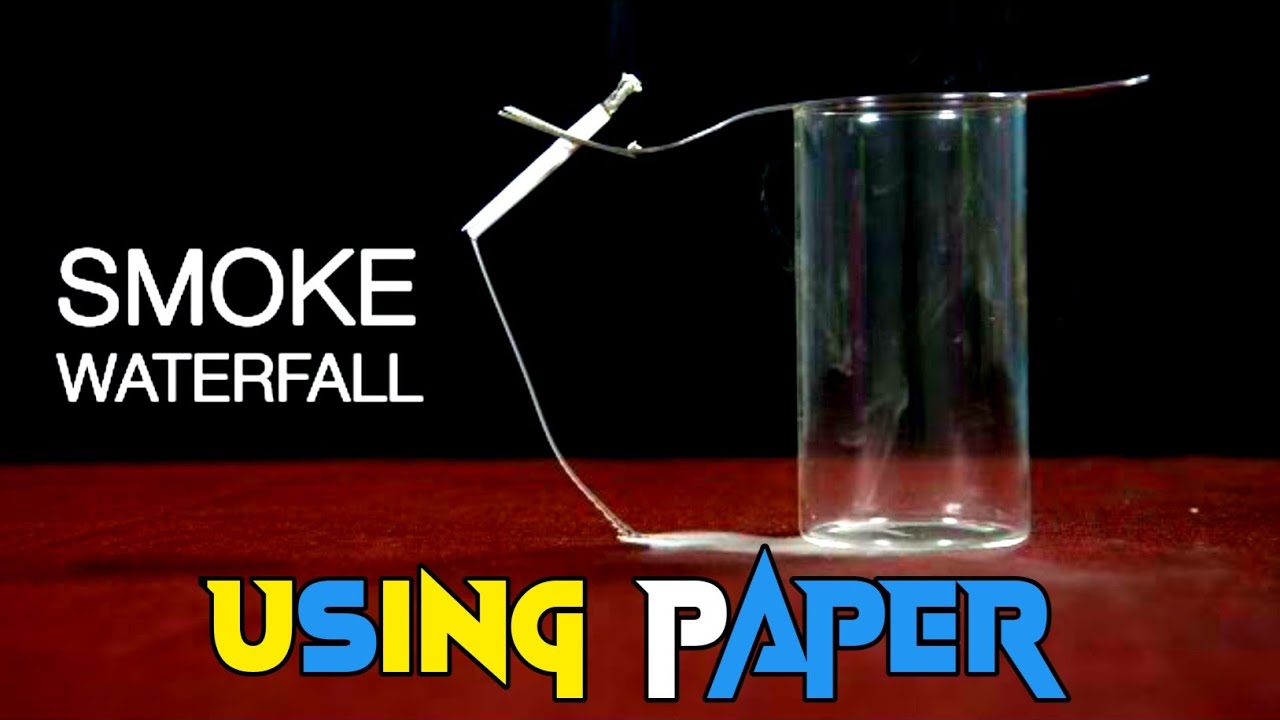 How to make smoke waterfall 😎 with paper 📜|| कागज़ से जादू सिखें 😱|| Hackify world ||