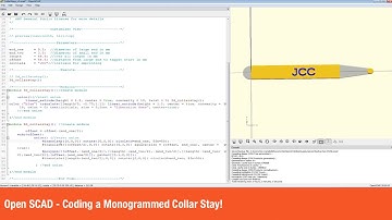 Open SCAD - Coding a Monogrammed Collar Stay!