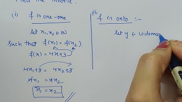 Check if f(x)=4x+3 is invertible then find inverse of f