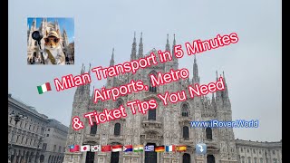 🇮🇹 Milan Transport in 5 Minutes Airports, Metro & Ticket Tips You Need #irover #travel #milan screenshot 4