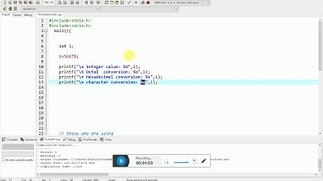 Format Specifier, Integerm, Octal , Hexadecimal and character conversion C and C++ programming