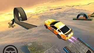 Impossible Car Racing Stunt On Sky Bridge 3D Mega Car Stunt #algamer55 #3d screenshot 5