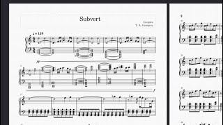 Geoplex: Subvert - Arranged for Piano (With Score)