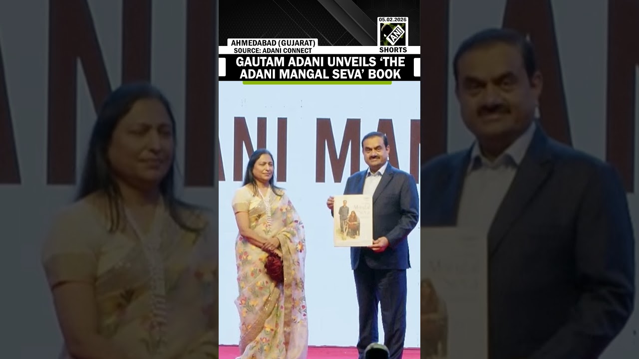 Adani Group Chairman launches &lsquo;The Adani Mangal Seva&rsquo; book at the Adani Mangal Seva event