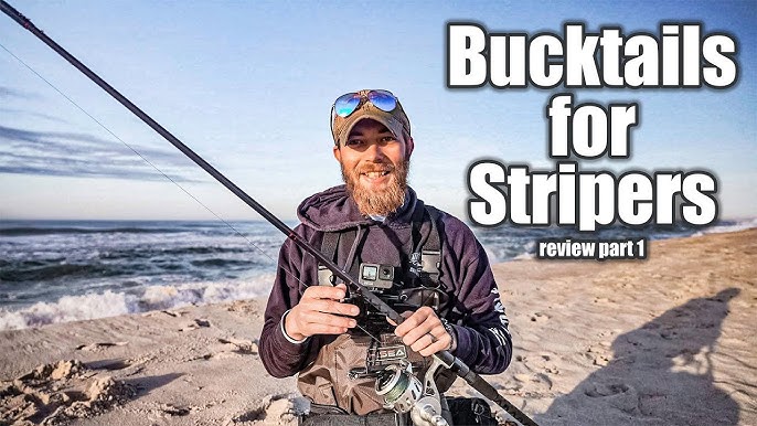 Striped Bass Shore Fishing - Bucktails and Otter Tail Bait Strips