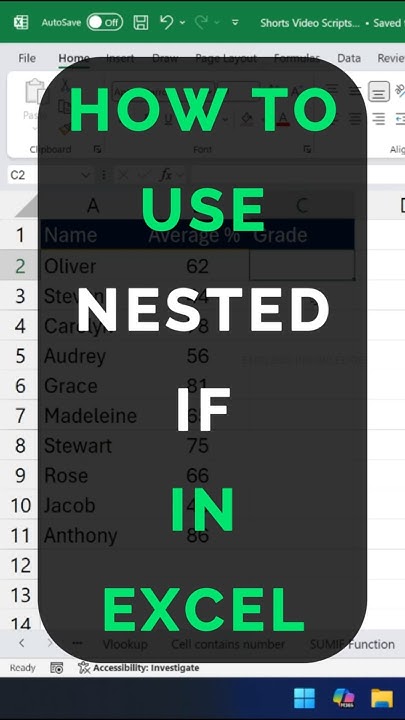 How to use Nested IF function in Excel - YouTube