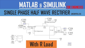 MATLAB-Single phase Half wave Uncontrolled rectifier with R load-simulation