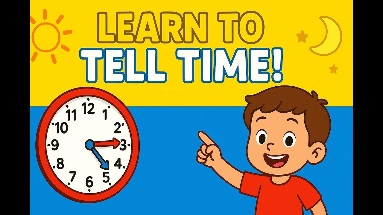 Learn How to Read a Clock ⏰ | Easy Telling Time for Kids 
