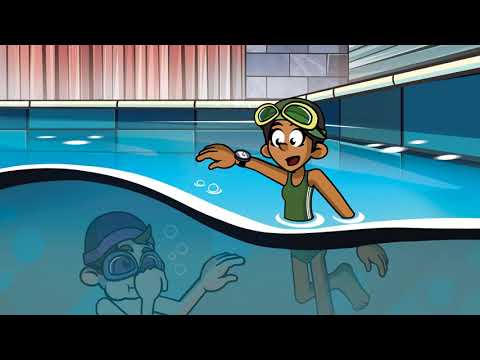 Educational video with safety rules in the swimming pool