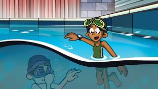 Educational video with safety rules in the swimming pool