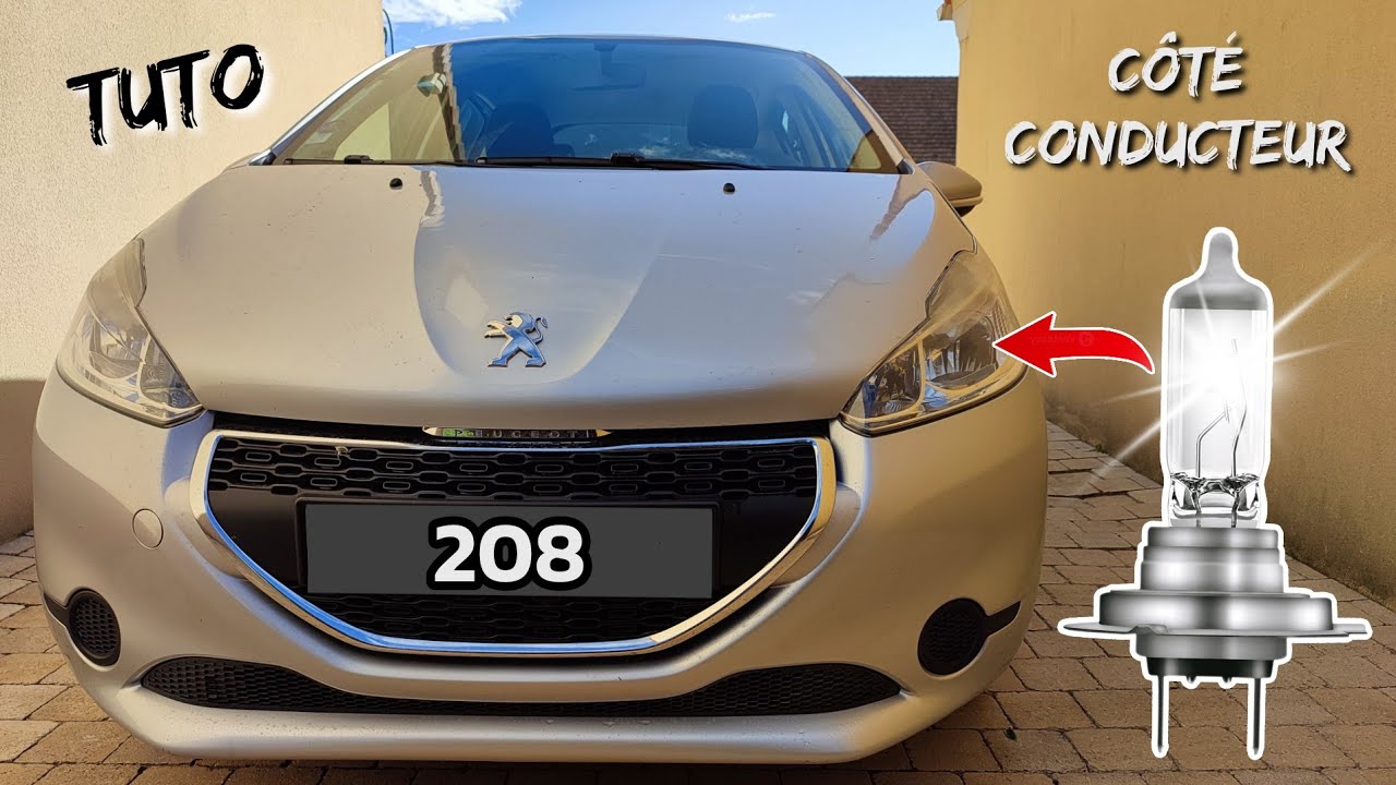💡 ЗАМЕНА ЛАМПЫ БЛИЖНЕГО СВЕТА ЛЕВАЯ СТОРОНА ВОДИТЕЛЯ PEUGEOT 208