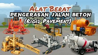 HEAVY EQUIPMENT FOR CONCRETE ROAD PAVEMENT || Slipform paver, concrete spreader, finisher, screed...