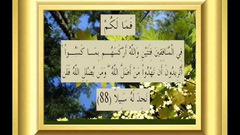 القران الكريم سورة النساء الأية 88.wmv