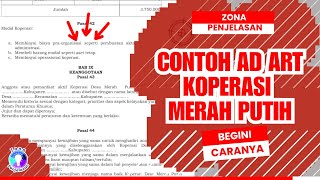 Contoh AD/ART Koperasi Merah Putih