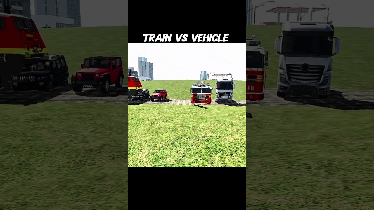 Train 🆚 Vehicle  - Indian bike driving 3D // #shorts
