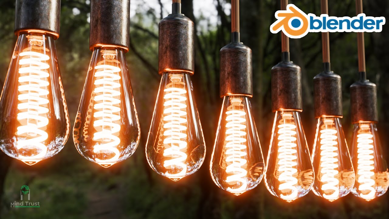 How To Create Bulb In Blender Tutorial । Easy Tutorial । Blender 4.2 | Light-bulb । Mine Trust