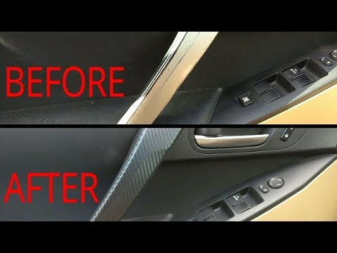 Wrapping Mazda3 Interior Carbon Fiber Wrap