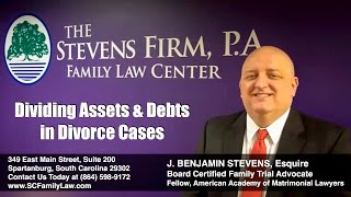How are assets and debts divided between the parties in a divorce?