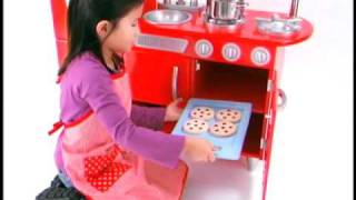 Cocina de juguete de madera estilo retro en EurekaKids - YouTube
