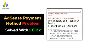 How to Fix Google AdSense IBAN Error | Payment Setup Problem Solved | IBAN is a required field