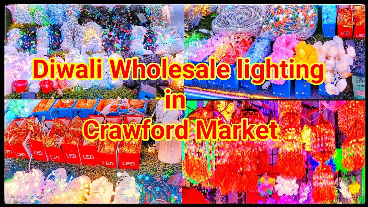 Diwali decoration lights / wholesale Market in Crawford Market lights