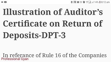 Download Word File Illustration of Auditor’s Certificate on Return of Deposits-DPT-3