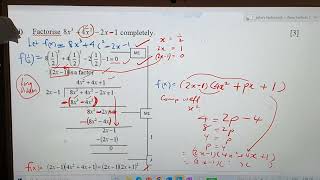 factorise cubic equation using long division 1a