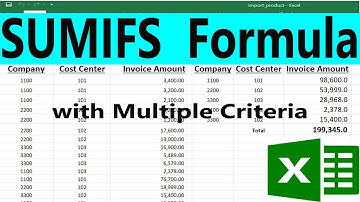 SUMIFS Formula in Excel with Different Criteria by learning center in Urdu/hindi