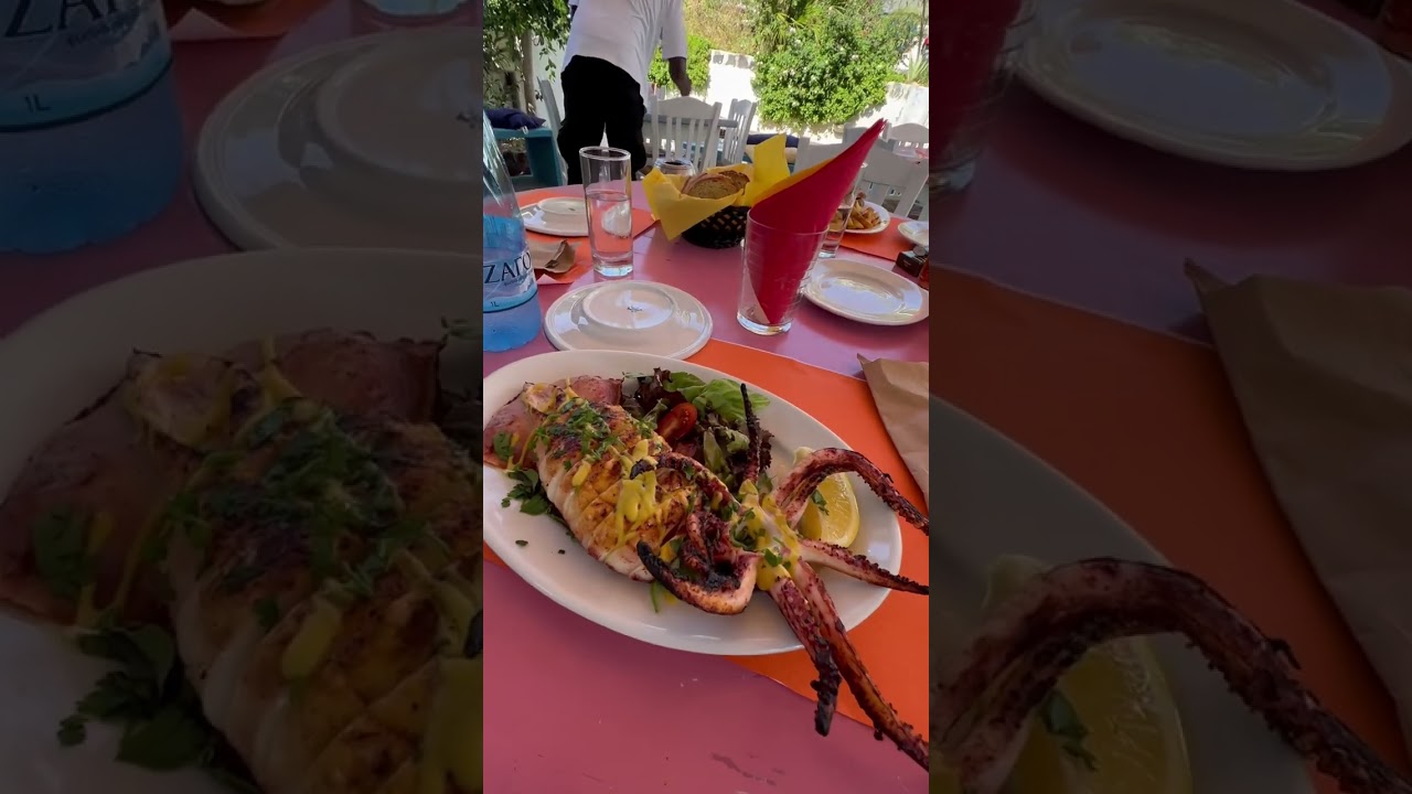 Roasted Squid - Megalochori Santorini Escapade