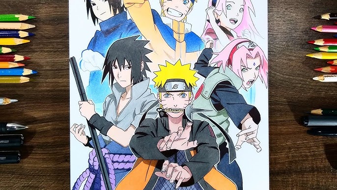 Desenhando o Naruto l Sasuke l Sakura - Jiraiya l Tsunade l Orochimaru 
