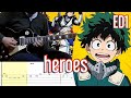 How to play | heroes(Boku no HeroED1)-Brian the Sun(guitar solo with tab lesson)