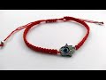 How to make Red String Kabbalah Bracelet, Red String Protection Bracelet, Evil Eye Hand Fatima charm