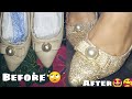 DIY Glitter Shoe/Heals Makeover || Transformation || For Glamorous look