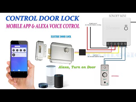 Smartphone Connected Door Lock, WIFI, Mobile APP & Alexa Voice control Electric Door Lock Automation