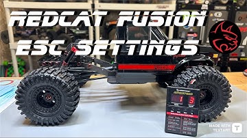 Redcat Ascent Fusion ESC settings - Tuning options