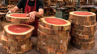 Details See What This Guy Did With Massive Tree Logs… The Dining Table Is Incredible! Update