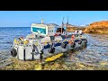 Lego technic rc boat explores sunken airplane and encounters sea turtle