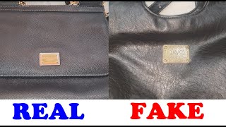 Dolce Gabbana tote bag real vs fake. Ho to spot fake Dolca & Gabbana bags  and purses - YouTube