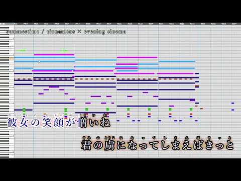 【耳コピ】summertime / cinnamons × evening cinema【高品質カラオケ音源】
