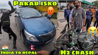 NEPAL🇳🇵Ride par Ninja H2 Crash 😭 gadi wale se hua tagda jhagda 😡 Ep. 02
