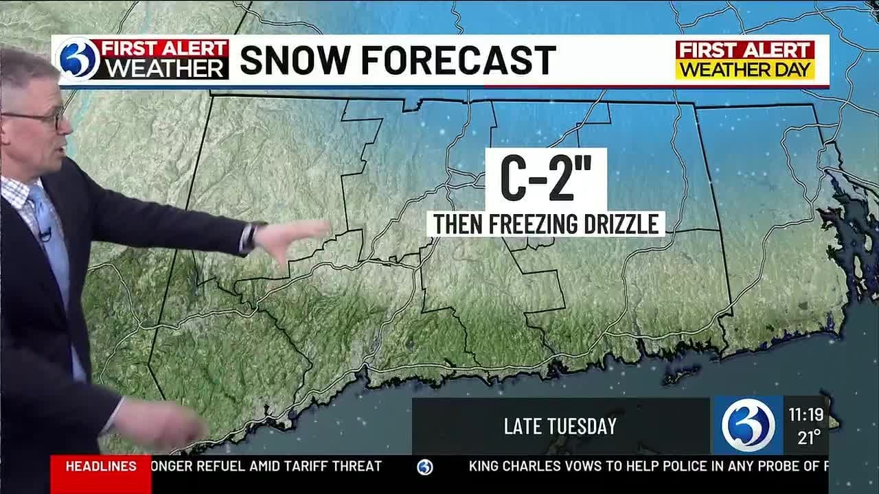 FORECAST: Snow and an icy mix lead to a First Alert Weather Day - YouTube