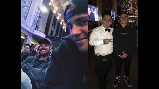 Justin Bieber at church \& eating \& with fans at Il Pastaio in Beverly Hills - April 18, 2018