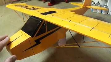 (J-3 Cub) Built from foam board. For PDF plans go to foamconceptjets.com
