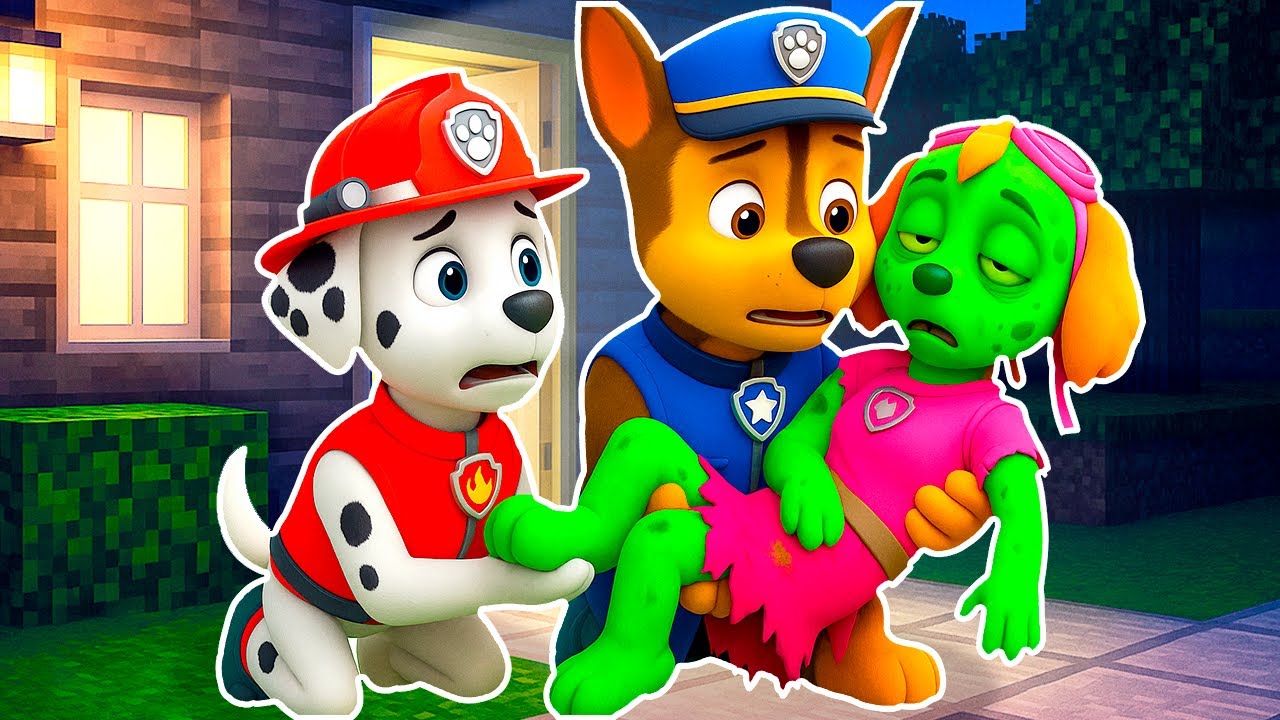 ЩЕНЯЧИЙ ПАТРУЛЬ СКАЙ ЗАРАЗИЛАСЬ ЗОМБИ ВИРУСОМ АПОКАЛИПСИС В МАЙНКРАФТ МУЛЬТИК