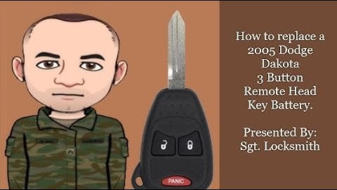 How to replace a 2005 Dodge Dakota 3 Button Remote Head Key Battery