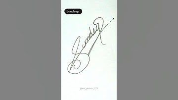 sig. Sandeep ❤️😎 comment your name 🖋️ name signature style 👀🖋️❤️ yash art 🎨🎭