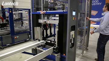 Lantech inline case erector fast and easy change over