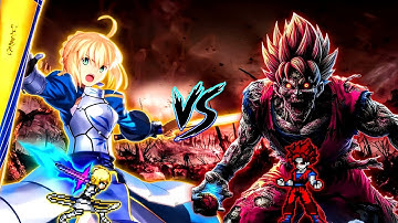 Artoria Saber Pendragon V2 OP (New) VS Goku Terror Final OP in Jump Force Mugen