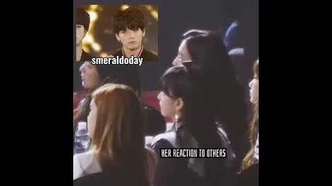 Blackpink reaction to BTS 👀 Jisoo reaction to V 💜💚 #jisoo #bts #v #jisoo #vsoo #bangpink #blacktan